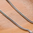 thumbnail image 4 of K-KED S925 Sterling Silver Chain Vintage Square Wheat Link 1.6mmW Men's Necklace -20in, 4 of 8