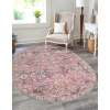 thumbnail image 5 of Unique Loom Nostalgia Collection Area Rug - Katie (5' 3" x 8' Oval Pink/Blue), 5 of 12