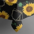 thumbnail image 5 of Black Geometric Sunflower Pattern Square Tablecloth,Waterproof Square Table Cover,Wipeable Spillproof Washable Table Cover for Home Kitchen Party Decor 42"X42"(107x107cm), 5 of 6