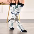 thumbnail image 5 of FREEAMG Christmas Decoration Compression Socks for Men & Women Running Stockings Knee High Socks for Gardening Running Cycling Travel and Climbing, 1 Pair, 5 of 7