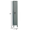 thumbnail image 2 of Hallowell U1226-1HG Premium Locker, 12" Width x 12" Depth x 66" Height, Single Tier, 1-Wide, Knock-Down, 725 Gray CA3, 2 of 2