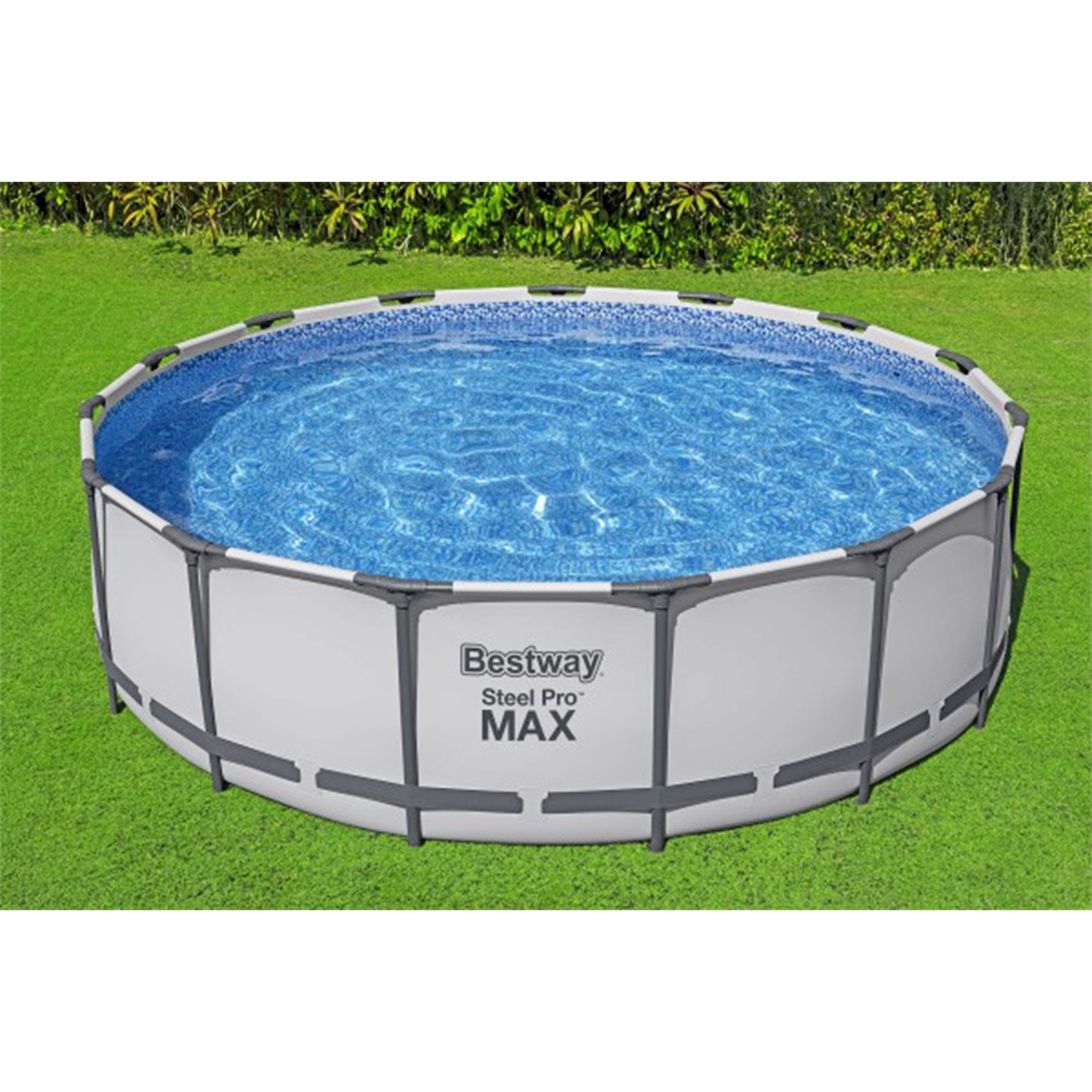 Bestway: Steel Pro MAX 15' X 48" Above Ground Pool Set - 4231 Gallon, Outdoor Family Pool, Corrosion & Puncture Resistant, Includes Filter, Pump, Ladder & Cover
