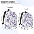 thumbnail image 2 of Disketp Lavender Flowers Mochila de Lona Estampada, Mochila Escolar de Viaje Ligera para Estudiantes y Portátil-Small, 2 of 5