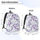 thumbnail image 2 of Disketp Lavender Flowers print Canvas Backpack Lightweight Travel Daypack Student Rucksack Laptop Backpack-Medium, 2 of 5