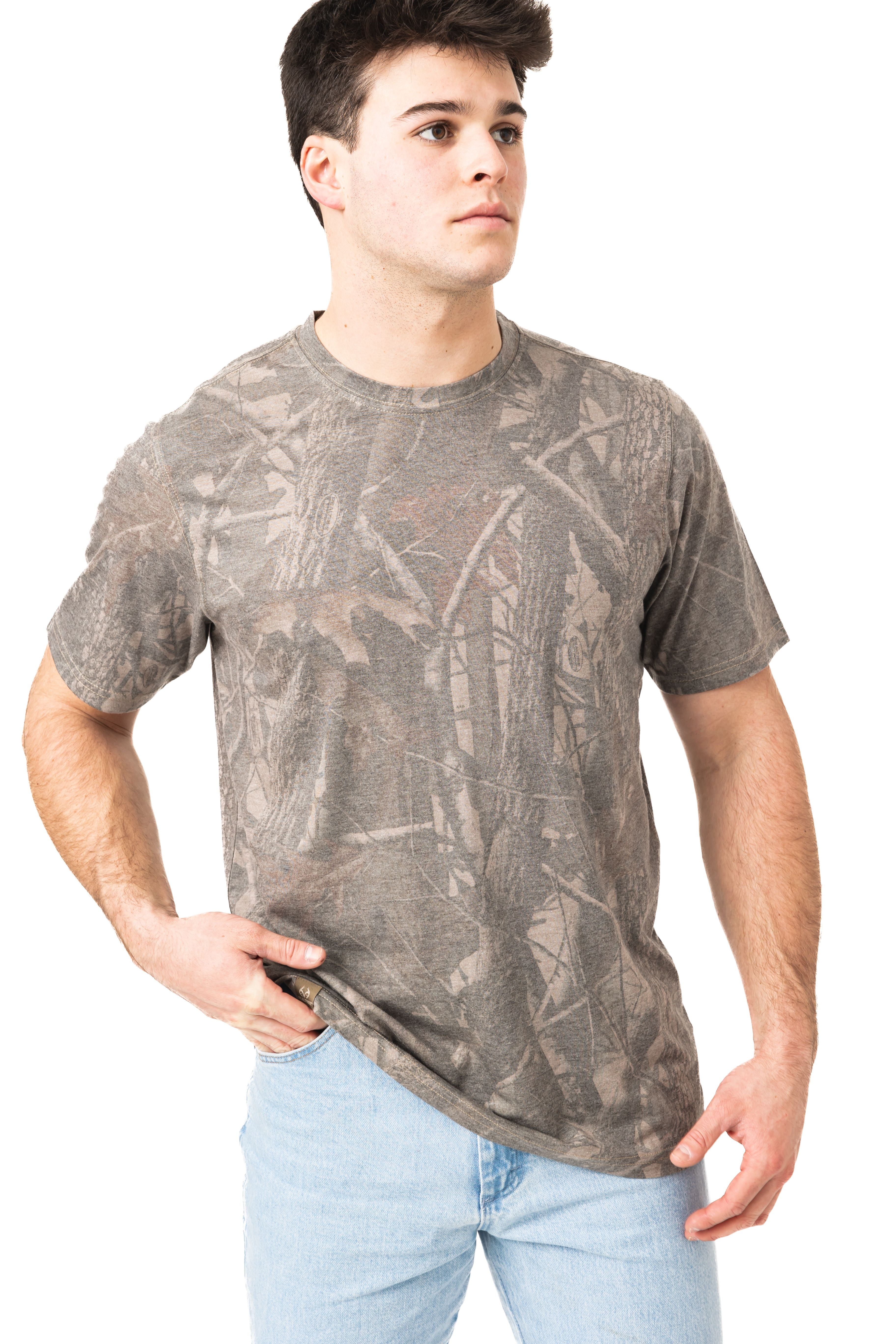 Realtree Camo Tri-Blend Short Sleeve Shirt – Lightweight & Soft, Outdoor & Hunting Apparel​ | S-5XL