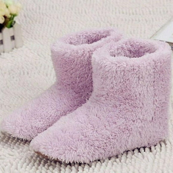 Winter Usb Foot Warmer Shoes Plush Warm Electric Slipper Feet Heat Washable Men/women
