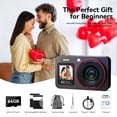 thumbnail image 6 of 4K Digital Camera with Dual Screens, 18X Zoom, Fill Light, Autofocus, Vlogging Camera Kit Includes 64GB SD Card & 2 Batteries, 6 of 12
