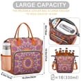 thumbnail image 5 of Paisley Floral Mandala Waterproof Thermal Tote - Modern Design for Business, Casual & Outdoor Scenarios, 5 of 6