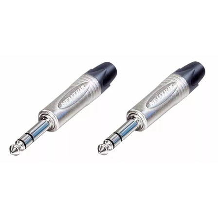 (2) Two Genuine NEUTRIK NP3X Stereo 1/4" Cable Mount Jack Nickel Plated