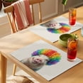 thumbnail image 4 of Funny Pig Placemats Set of 4 Rainbow Abstract Animals Place Mats Indoor Wipeable Table Mats Washable Cloth Dining Table Placemats for Kitchen Holiday Party Home Decor 13x19 Inch, 4 of 9