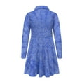 thumbnail image 5 of DISNIMO Blue Tie Dye Dress for Girls Age 7-8 Year Old Girl Dresses Long Sleeve Collared Dress Kids Skater Dress Girl Midi Dress Fall Swing Dress Girl Lightweight Girls Dresses Soft Casual, 5 of 7