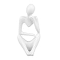 thumbnail image 1 of Resin Thinker Statue Abstract Thinker Figure Thinker Style Decoration for Living Room Office Book Shelf White Left, 1 of 12