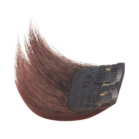 WIZUTIZ Real Hair Pad Fashion Wig Fringe Cover Bald Heat Anti-real Hair Flash Deals dark Brown