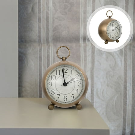 SEWCHICS 1Pc Night Light Clock Round Glass Clock with Luminous Feature for Living Room