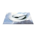 thumbnail image 3 of White Cat Iceberg Clouds 12×18 inch Placemats Heat Resistant Washable Foldable Rectangular Placemats Set Decoration Indoor Outdoor for Kitchen Dining Table 1PC, 3 of 8