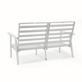 thumbnail image 5 of LeisureMod Walbrooke Modern Outdoor Loveseat with White Aluminum Frame and Removable Cushions for Patio and Backyard Garden, Grey, 5 of 11