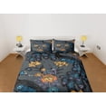 thumbnail image 2 of Juego de Funda Nórdica Gris Pavo Real Colcha, Ropa de Cama Floral, Ropa de Cama Individual, 2 of 4