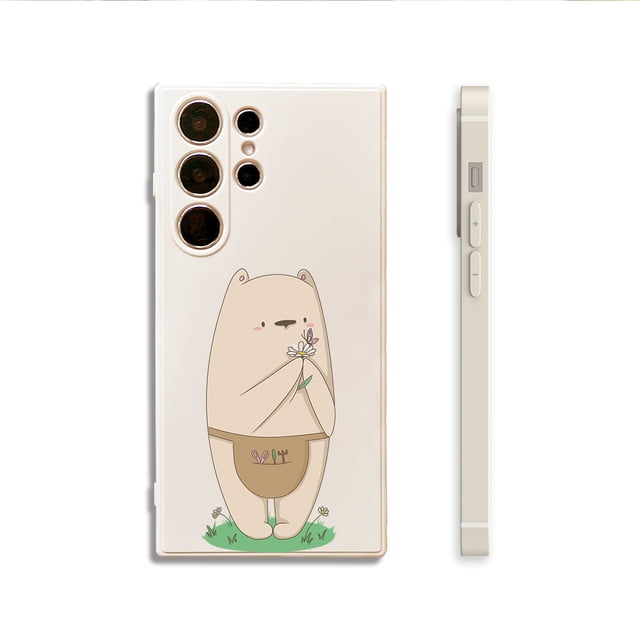 Funda de teléfono a prueba de golpes de goma TPU impresa con patrón de dibujos animados creativo y minimalista para la serie iPhone