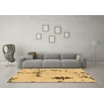 thumbnail image 3 of Ahgly Company Indoor Round Abstract Brown Modern Area Rugs, 5' Round, 3 of 4
