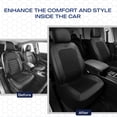 thumbnail image 5 of Skechers Car Seat Covers , Air-Cool Design Memory Foam Seat Covers, Piping Leather Mesh Car Seat Cover,Airbag Compatible,Automotive Comfort Universal FitMost Cars,Vans,Truck,SUV,Black Front Set, 5 of 8