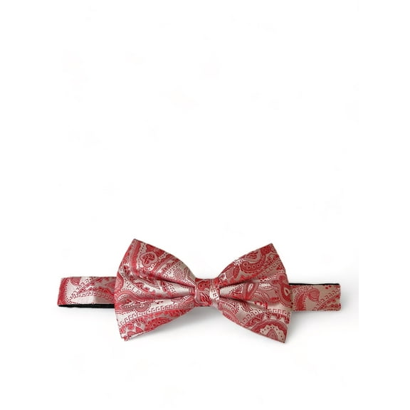 Red Paisley Silk Bow Tie