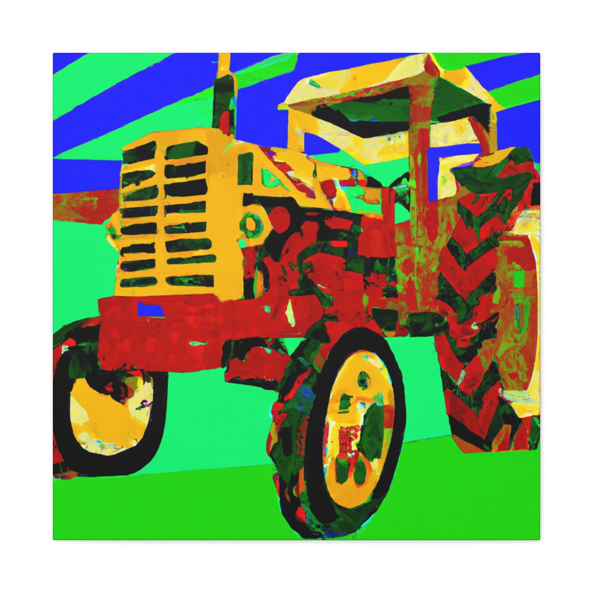 Tractor in Pop Art Canvas