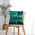 thumbnail image 5 of Fuzoiu Northern Lights Print Square Pillow Cover,Hidden Zipper Design,Luxury Square Pillow Case, Throw Pillow,Couch Cushion-18"x18", 5 of 7