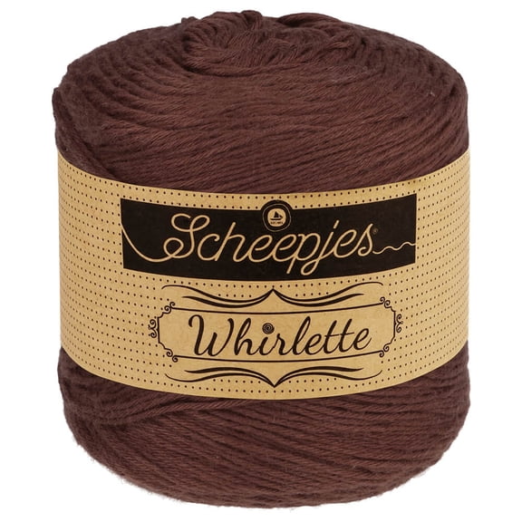 Scheepjes Whirlette Yarn 100g - 891 Chestnut, Cotton/Acrylic, Light Worsted