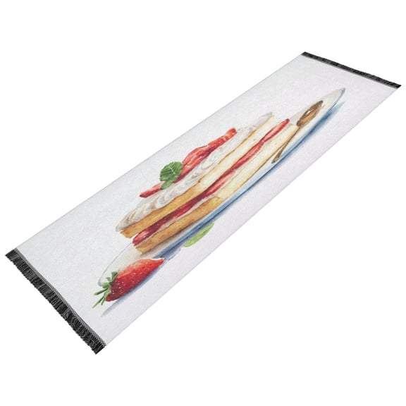 Vintage Modern Runner Rug,Non Slip Machine Washable 72"x23.5" Polyester Material Pet-Friendly Durable,Applicable to Entryway Rug Living Room Rug Watercolor Cake