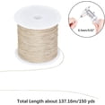thumbnail image 2 of 150 Yards 0.5mm Nylon Cord Nylon Beading String Nylon Knotting Cord for Necklace Bracelet Beading Bracelet Making-Burlywood, 2 of 9