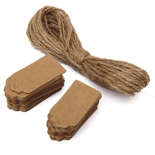 Details about   LN_ 100PCS KRAFT PAPER TAGS WITH JUTE TWINE DIY CRAFTS PRICE LUGGAGE NAME TAGS 