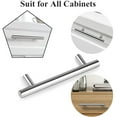 thumbnail image 5 of 20 Pack | 5 Inch Polished Chrome Cabinet Handles, 7-9/16 Inches Total Length Euro T Bar Handle Pulls, Stainless Steel Kitchen Cabinet Hardware Drawer Pulls, 5 of 5