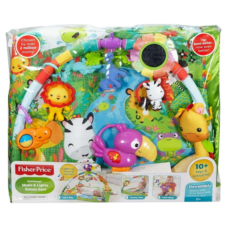 Fisher Price Rainforest Music Lights Deluxe Infant Gym Walmart