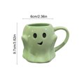 thumbnail image 4 of Qocolcyl 14 oz Halloween Ghost Coffee Mug - Cute Ceramic Ghost Pattern Ghostface Mug Coffee Cup Halloween Accessories Birthday Gifts for Adult (Green), 4 of 7