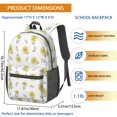thumbnail image 3 of Daisy White Pattern 17" Waterproof Oxford School Backpacks for Teens, S-Shape Padded Straps, for School, Travel, Hiking, Camping, 3 of 5