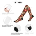 thumbnail image 5 of Lsque cute record music Skull Pattern Sport Compression Socks for Men & Women 15-20 mmHg Knee High Nurse Pregnant Running Medical and Travel Athletic, 5 of 6