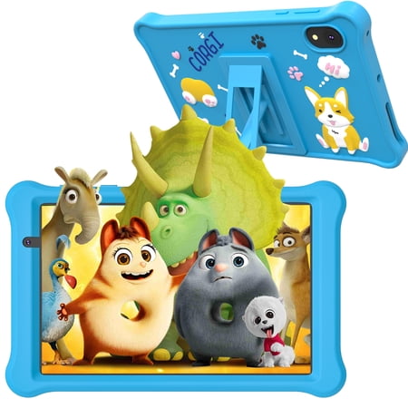 TEAYINGDE Kids Tablet 8 inch Android 12 Tablet Pc with WiFi 32GB Tablet for Ages 2-8 Kids Tablet with Silicone Case Google Play Parental Control APP (32GB  Blue)