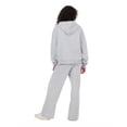 thumbnail image 5 of Forever 21 Women's Heather Grey Athleisure Hoodie Sweatshirt, Oversized Fit for Cozy Everyday Layering, M, 5 of 6