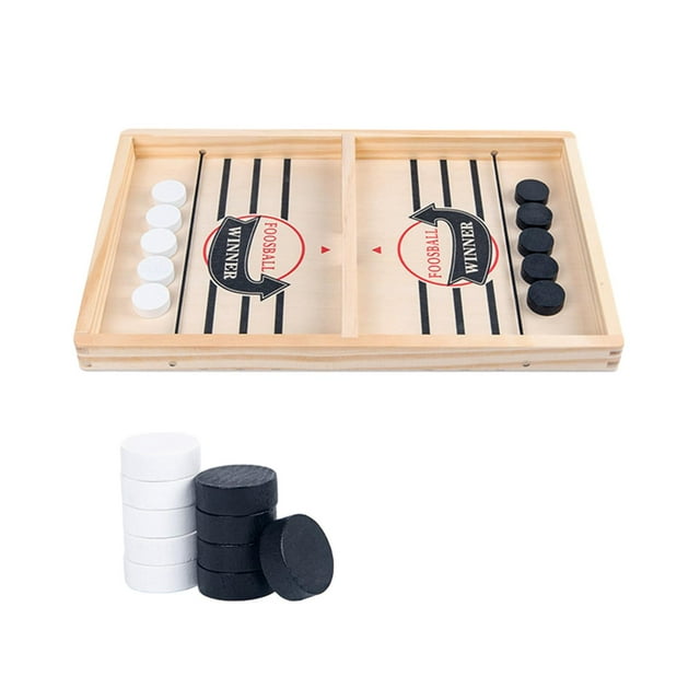 Juego de mesa de disco rápido de madera, batalla de escritorio para 2 jugadores, juego de mesa familiar clásico interactivo para niñas y amigos, S