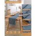 thumbnail image 2 of GHSDFBB Rustic Table Runner Boho Style, Handmade Tassels Navy Table Runner 120 Inches Long for Home Dining,Coffee Table,Kitchen,13x120, 2 of 7