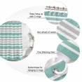 thumbnail image 3 of Turquoise Stripes Bathroom Shower Curtains with 12 Hooks Polyester Waterproof Shower Curtain for Stalls and Bathtubs Modern Minimalist Horizontal Lines Decorative Bathroom Curtain 54x78 Inches, 3 of 9