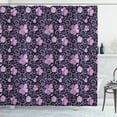 thumbnail image 1 of Ambesonne Floral Shower Curtain, Flower Patterned Design, 69"Wx84"L, Lilac Dark Purple White, 1 of 3