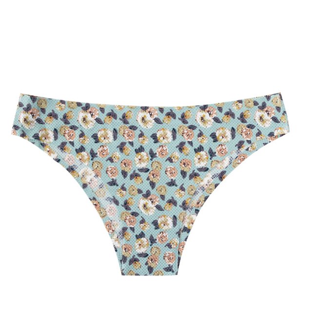 Gibobby Ropa Interior Elástica para Mujer Bragas cómodas y transpirables con patrón impreso para mujer, bragas para mujer(Aqua, S)