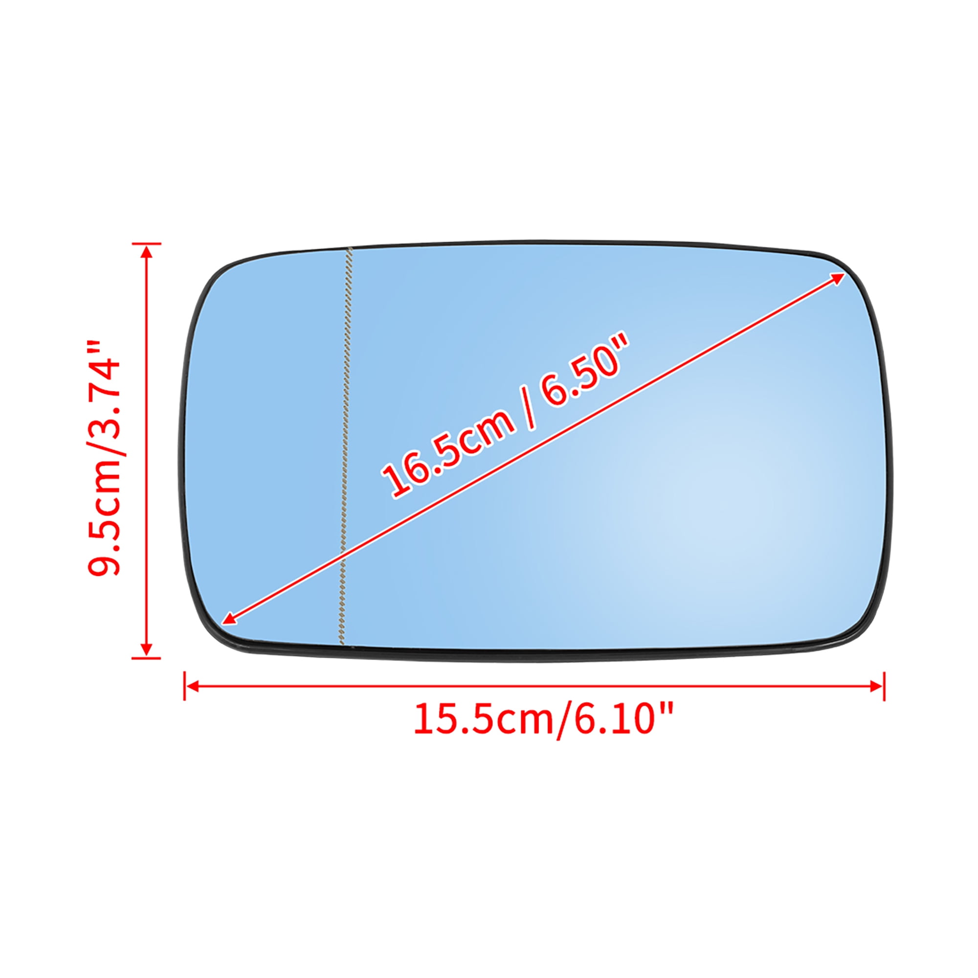 Unique Bargains Blue Left Mirror Glass Backing Plate Heated