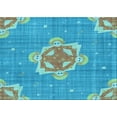 thumbnail image 1 of Ahgly Company Machine Washable Indoor Rectangle Transitional Blue Ivy Blue Area Rugs, 8' x 10', 1 of 7