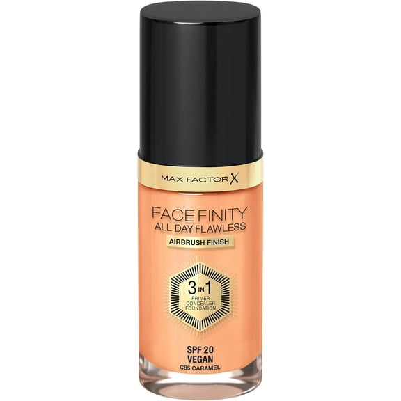 Max Factor Facefinity All Day Flawless 3 in 1 Foundation Makeup SPF 20, No. 85 Caramel