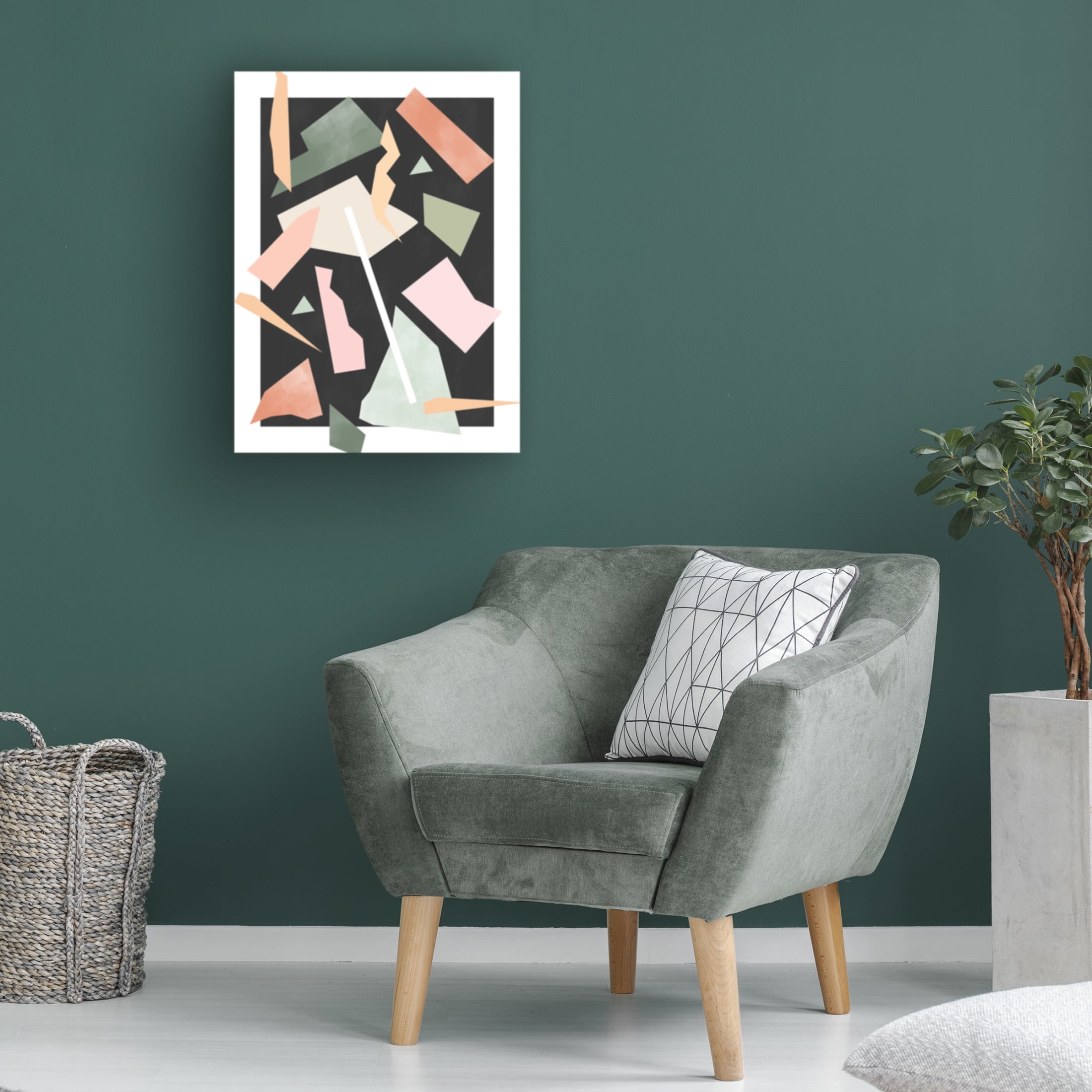 Trademark Fine Art Elena Ristova  Pinkgreen34 Canvas Wall Art