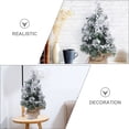 thumbnail image 4 of SEWACC 1Set Small Tabletop Xmas Tree Multi 11.8X7.9X7.9in Wood Flocked Material Home Decoration Festive Atmosphere, 4 of 8
