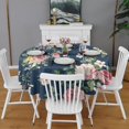 thumbnail image 2 of Pioneer Flower Floral Print Pattern Round Tablecloth 60"x60",Wrinkle Wipeable Table Cloth for Kitchen Dining Room Picnic Patio Party, 2 of 6