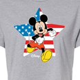 thumbnail image 3 of Disney - Americana - Mickey USA Flag Star - Juniors Cropped Cotton Blend T-Shirt, 3 of 5